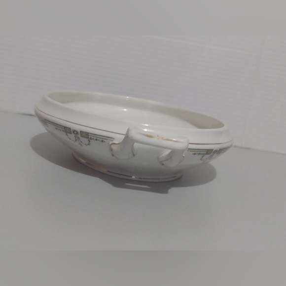 Wood & Sons England Vintage Ivory Covered Bowl Dish With Lid Floral Serving Ware - Picture 8 of 16